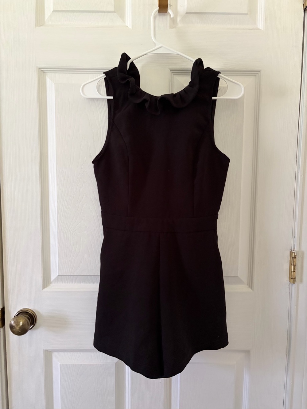 DO+BE Black Ruffle Neck Sleeveless Romper